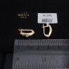 Rose gold english lock earrings #67648