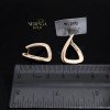 Rose gold english lock earrings #67636