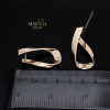Rose gold english lock earrings #67637