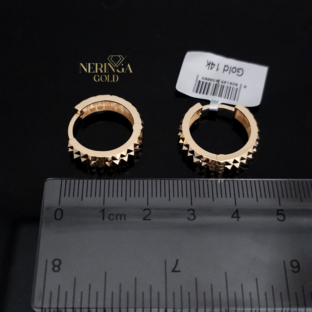 Rose gold hoop earrings #67650