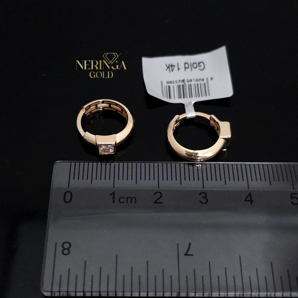 Rose gold hoop earrings #67653