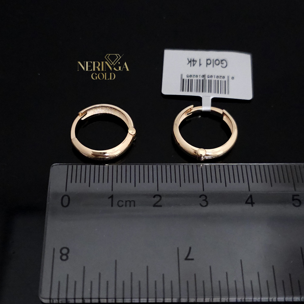 Rose gold hoop earrings #67655