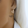 Rose gold hoop earrings #67655