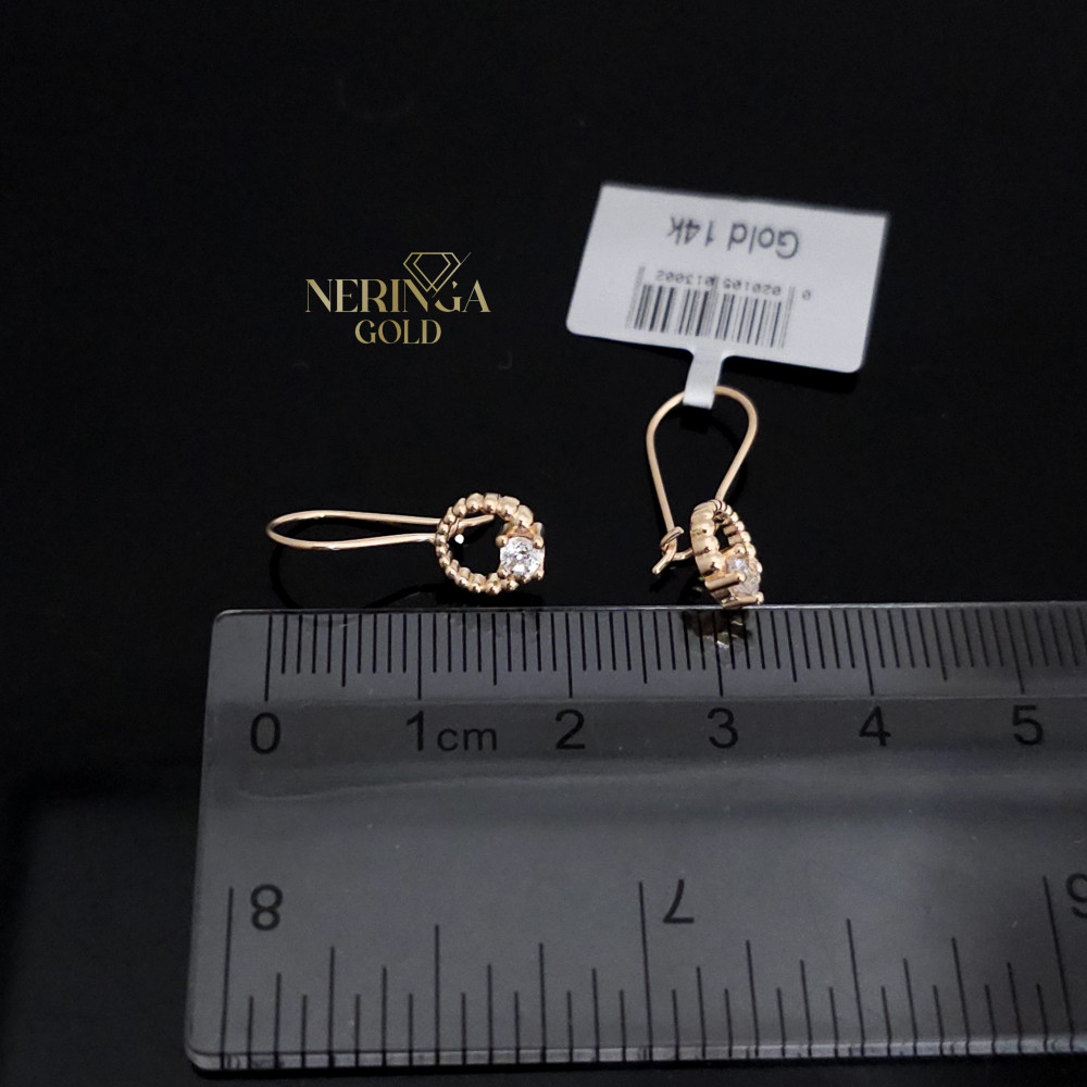 Rose gold children earrings #67630
