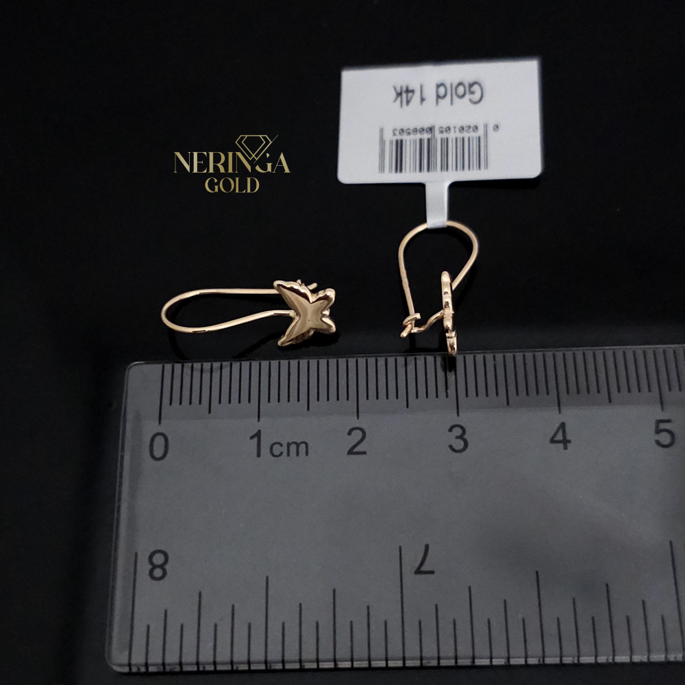 Rose gold children earrings #67626