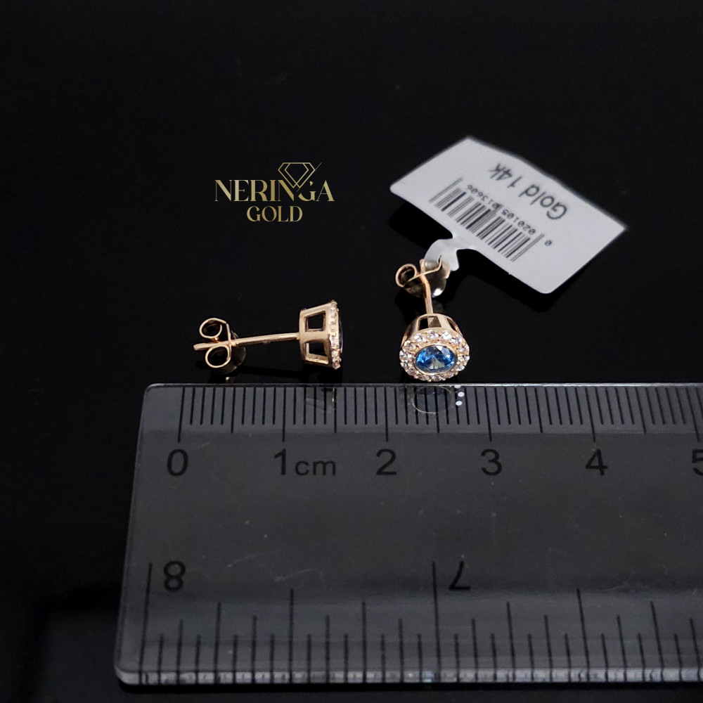 Rose gold stud earrings #67723