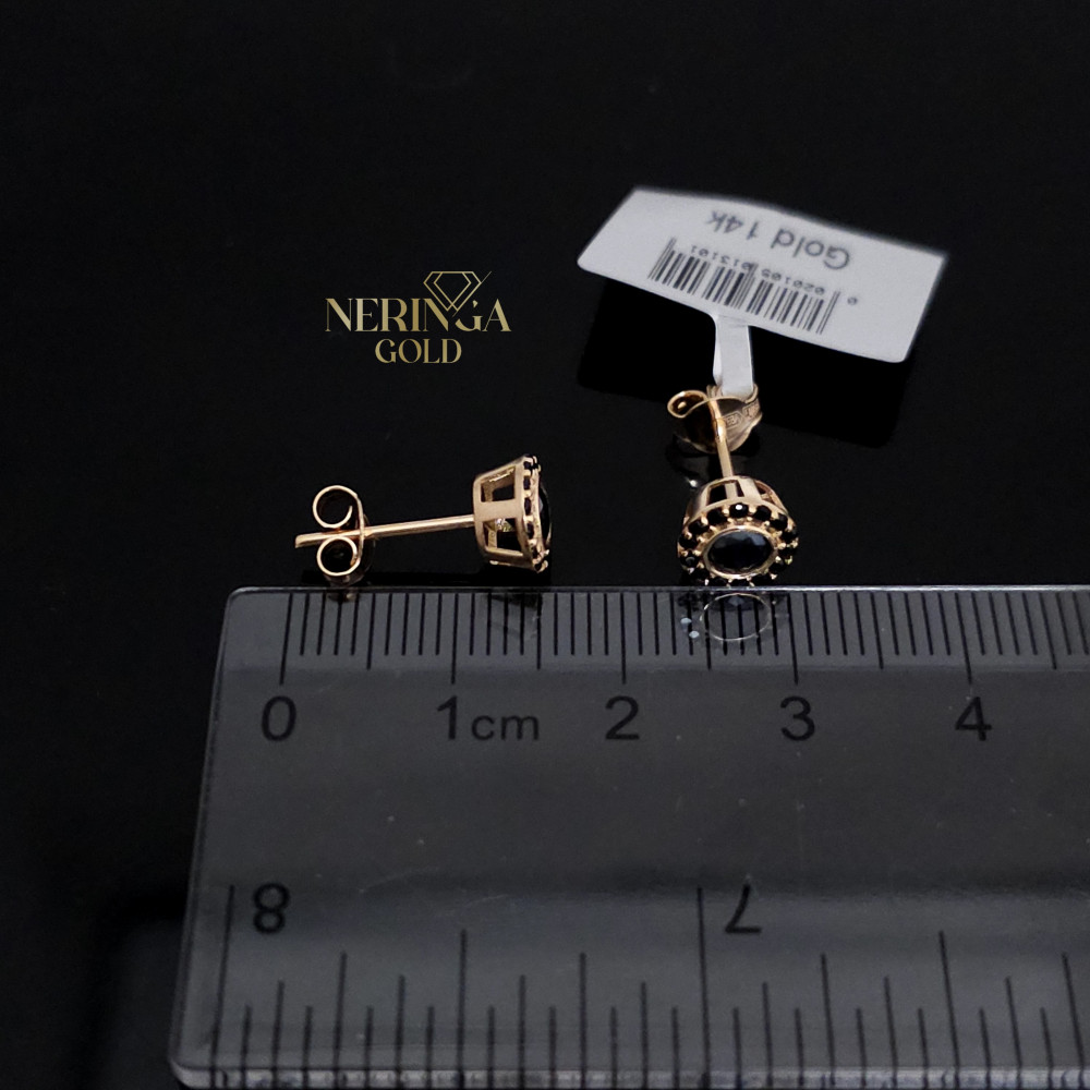 Rose gold stud earrings #67722