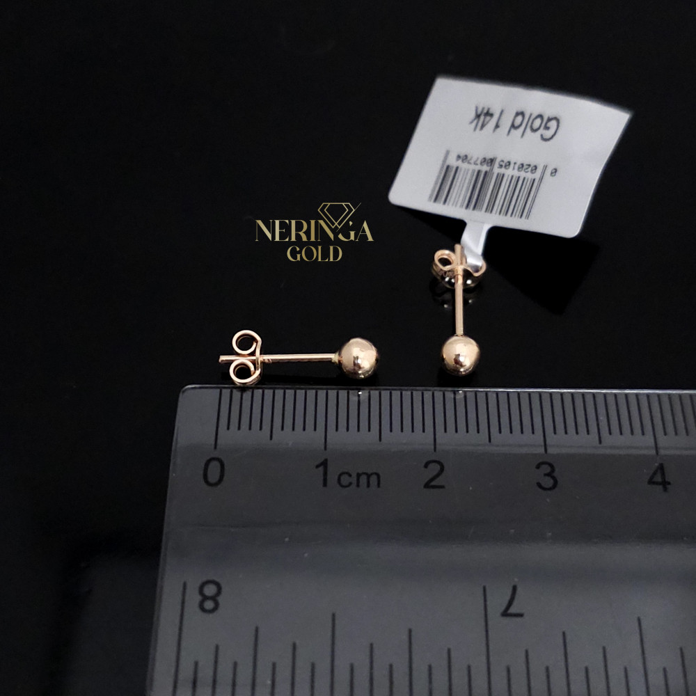 Rose gold stud earrings #67661