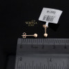 Rose gold stud earrings #67661