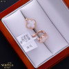 Rose gold english lock earrings #67710