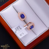 Rose gold english lock earrings #67712