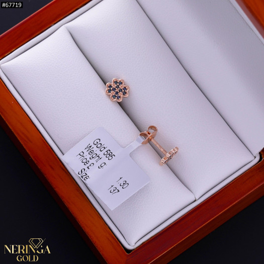 Rose gold children earrings #67719