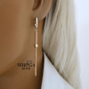 Rose gold english lock earrings #67821