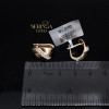 Rose gold english lock earrings #67759