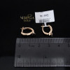 Rose gold english lock earrings #67820