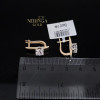 Rose gold english lock earrings #67761