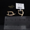 Rose gold english lock earrings #67773