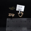 Rose gold english lock earrings #67812