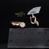 Rose gold english lock earrings #67762