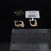 Rose gold english lock earrings #67758