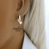 Rose gold english lock earrings #67771