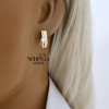 Rose gold english lock earrings #67768