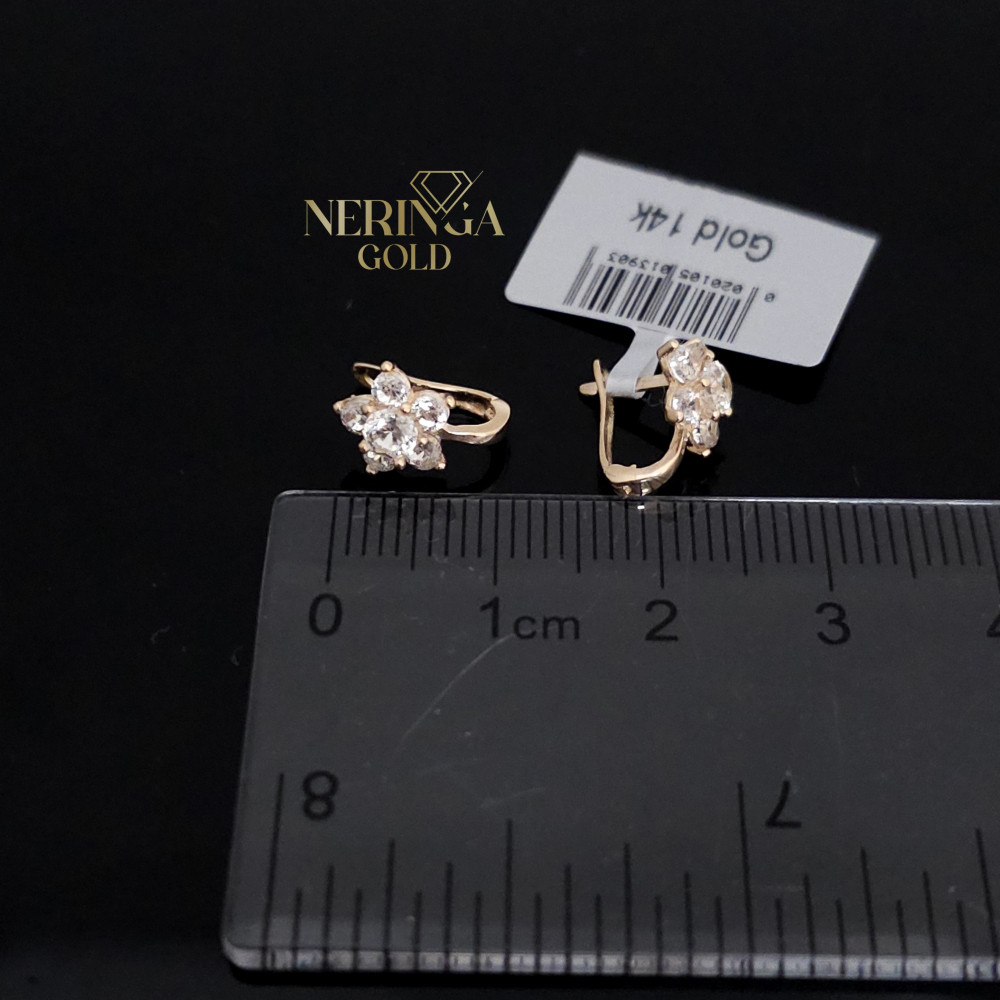 Rose gold children earrings #67842