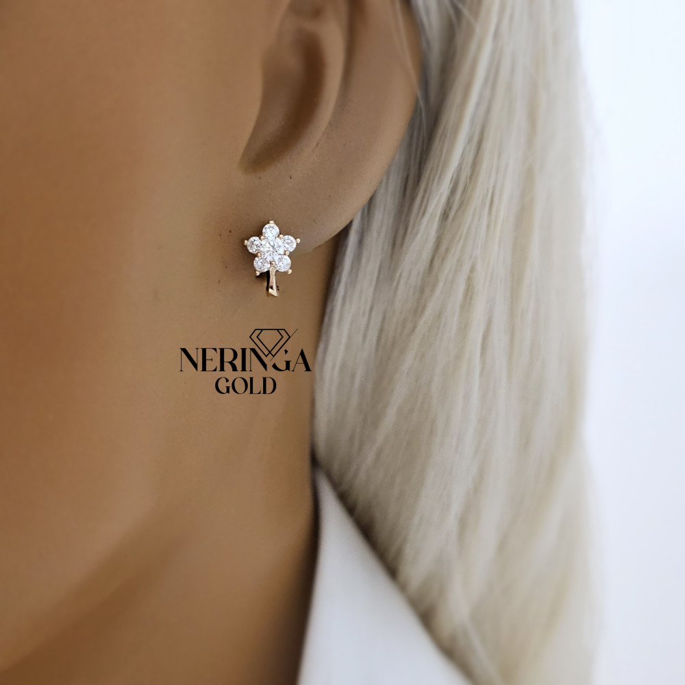 Rose gold children earrings #67842