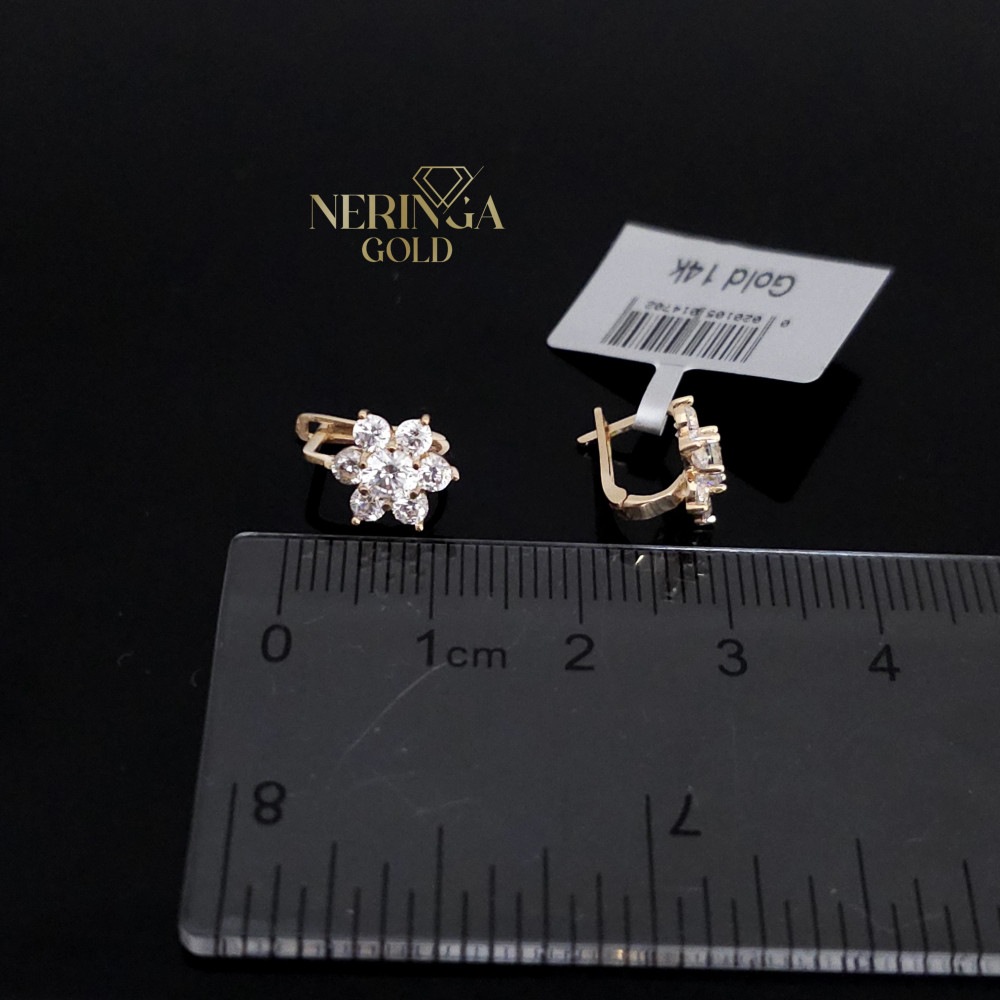Rose gold children earrings #67841