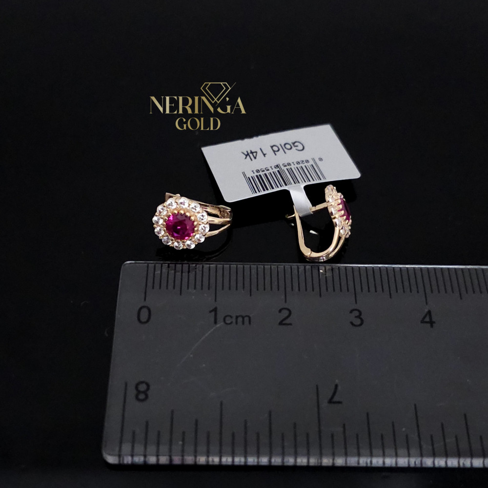 Rose gold children earrings #67843