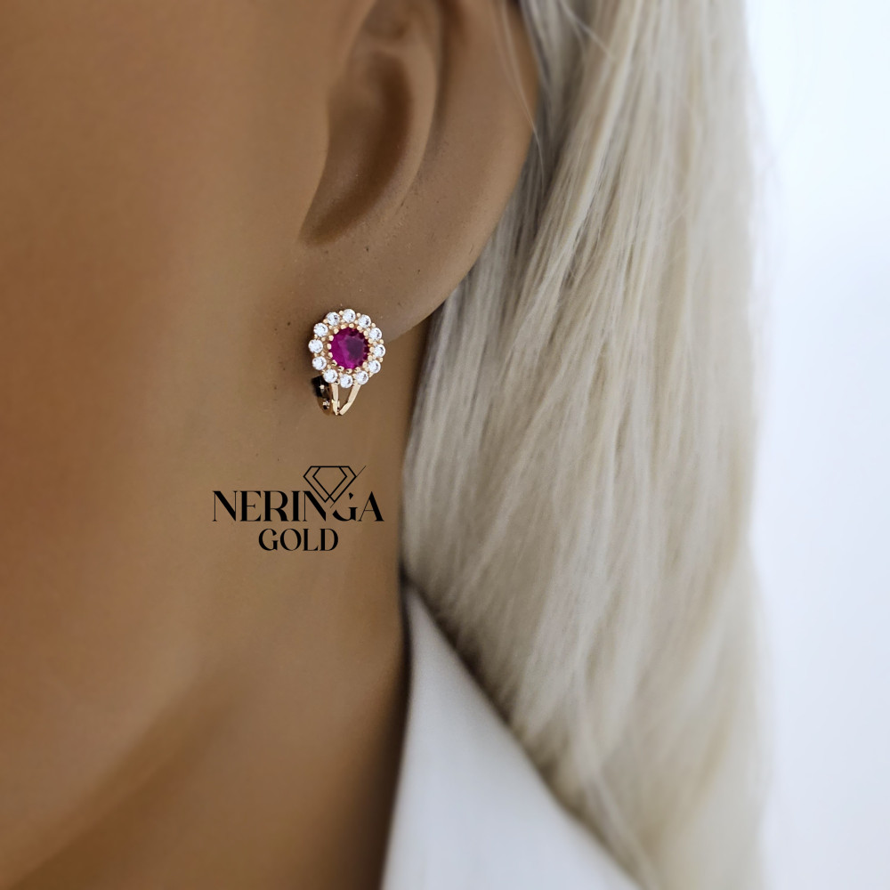 Rose gold children earrings #67843