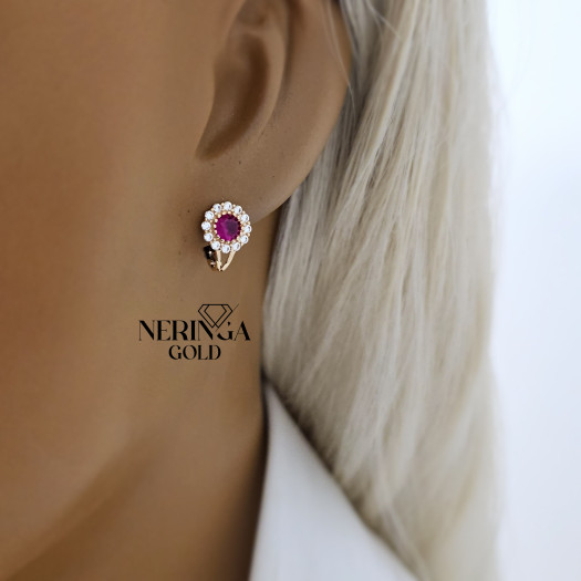 Rose gold children earrings #67843
