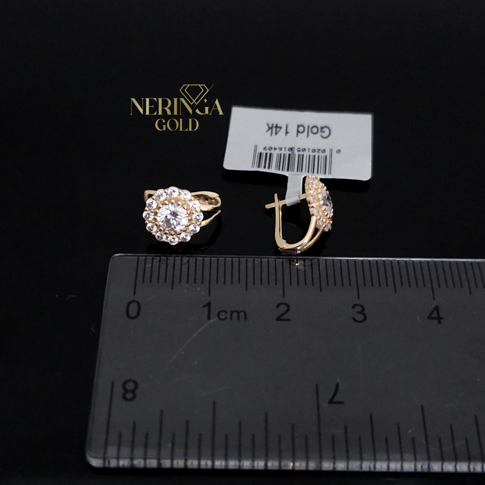 Rose gold children earrings #67833