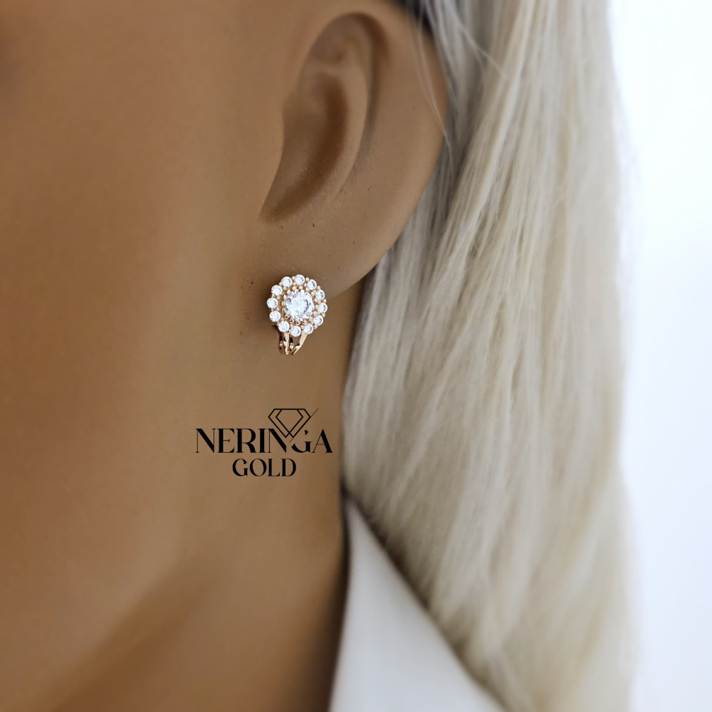 Rose gold children earrings #67833