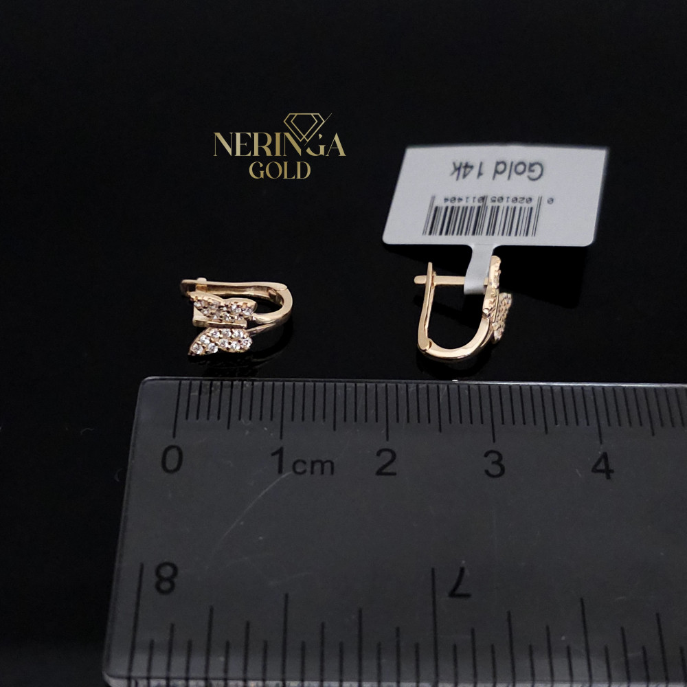 Rose gold children earrings #67835