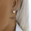 Rose gold children earrings #67835