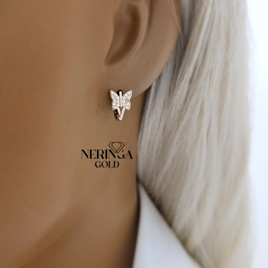 Rose gold children earrings #67835