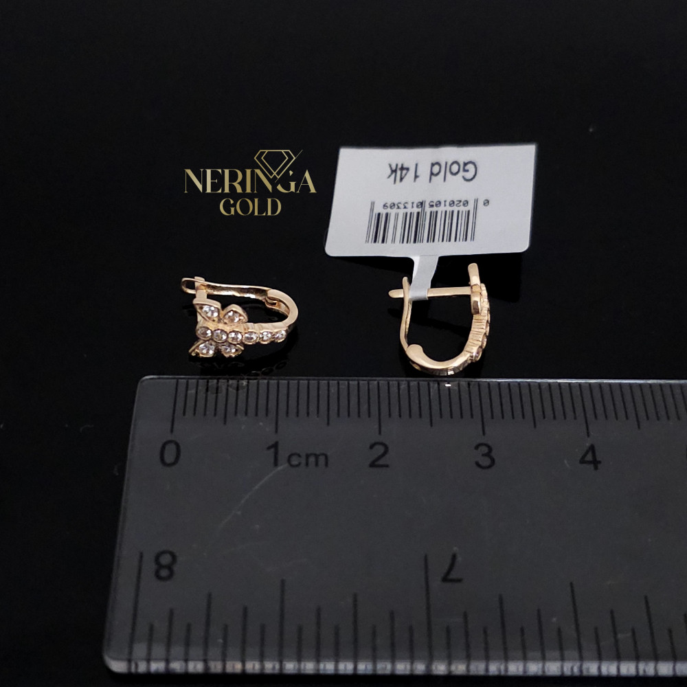 Rose gold children earrings #67836