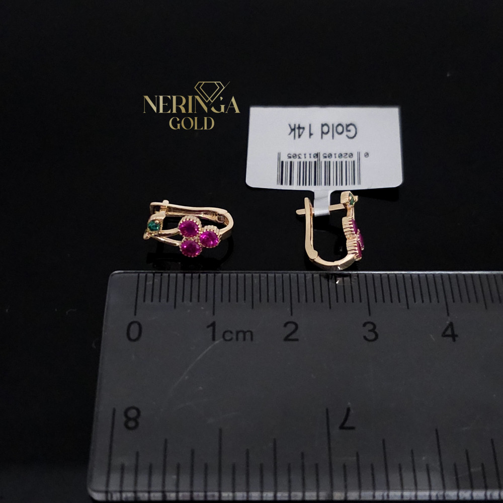Rose gold children earrings #67839
