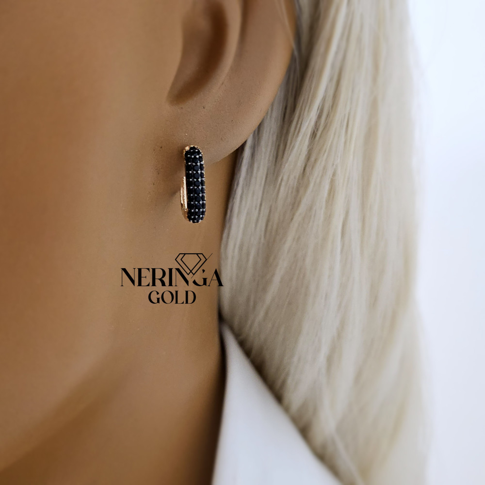 Rose gold earring #67828