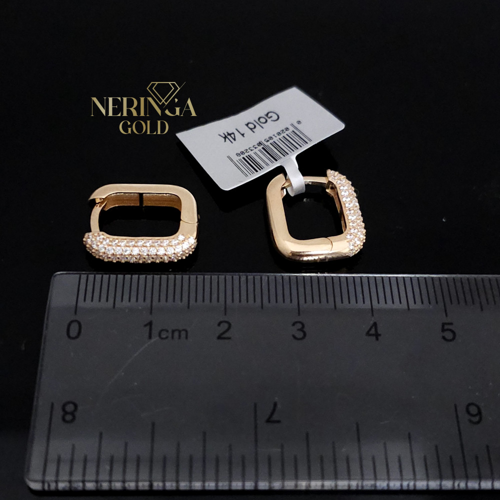 Rose gold earring #67827