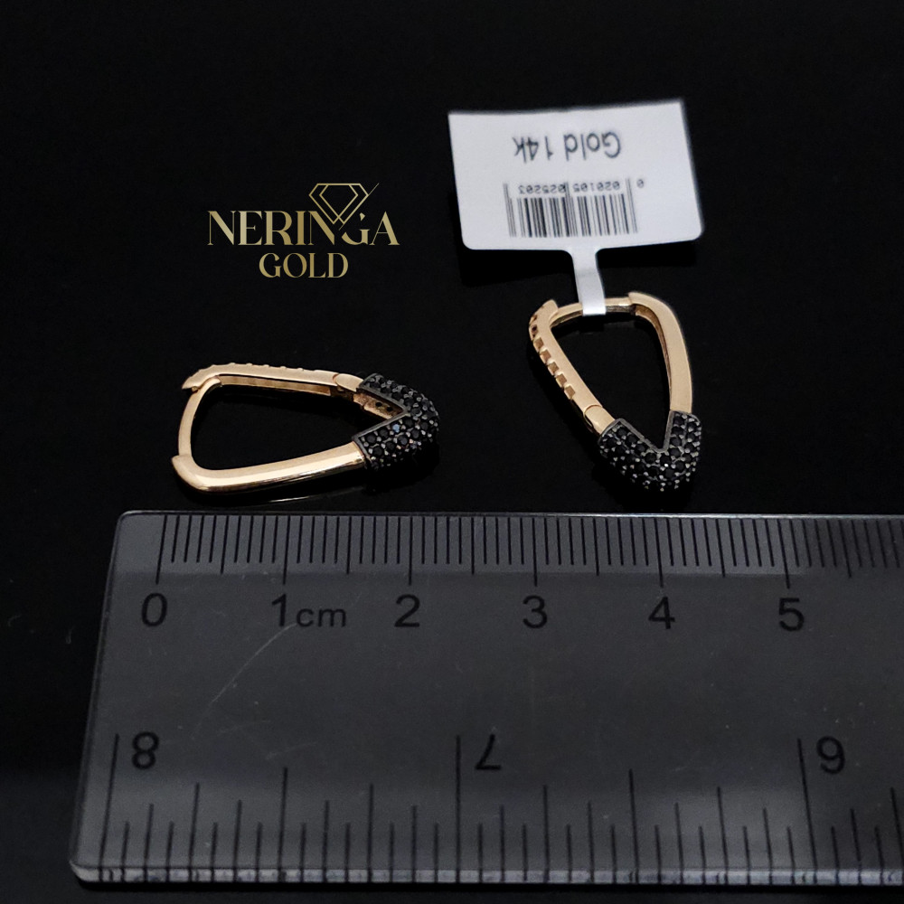 Rose gold earring #67832