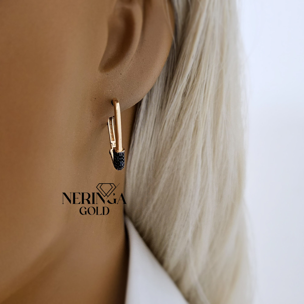 Rose gold earring #67832