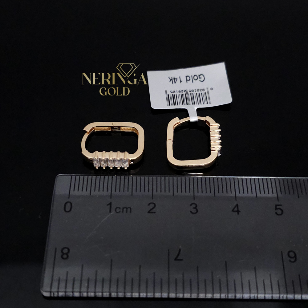 Rose gold earring #67826