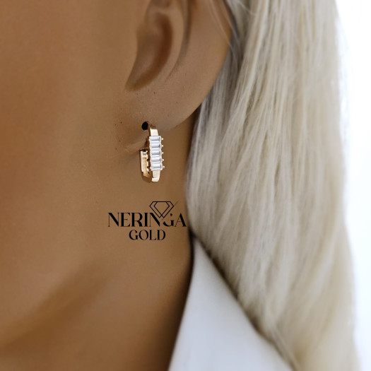Rose gold earring #67826