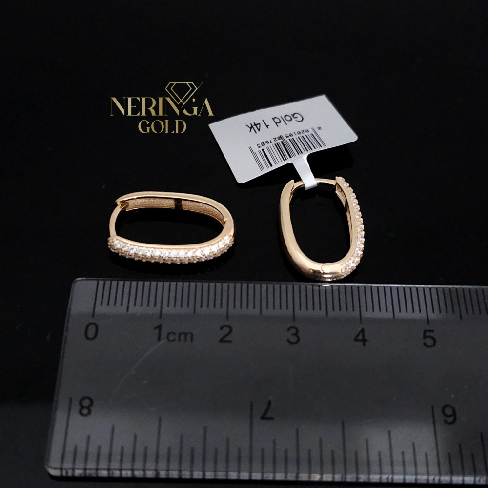 Rose gold earring #67824