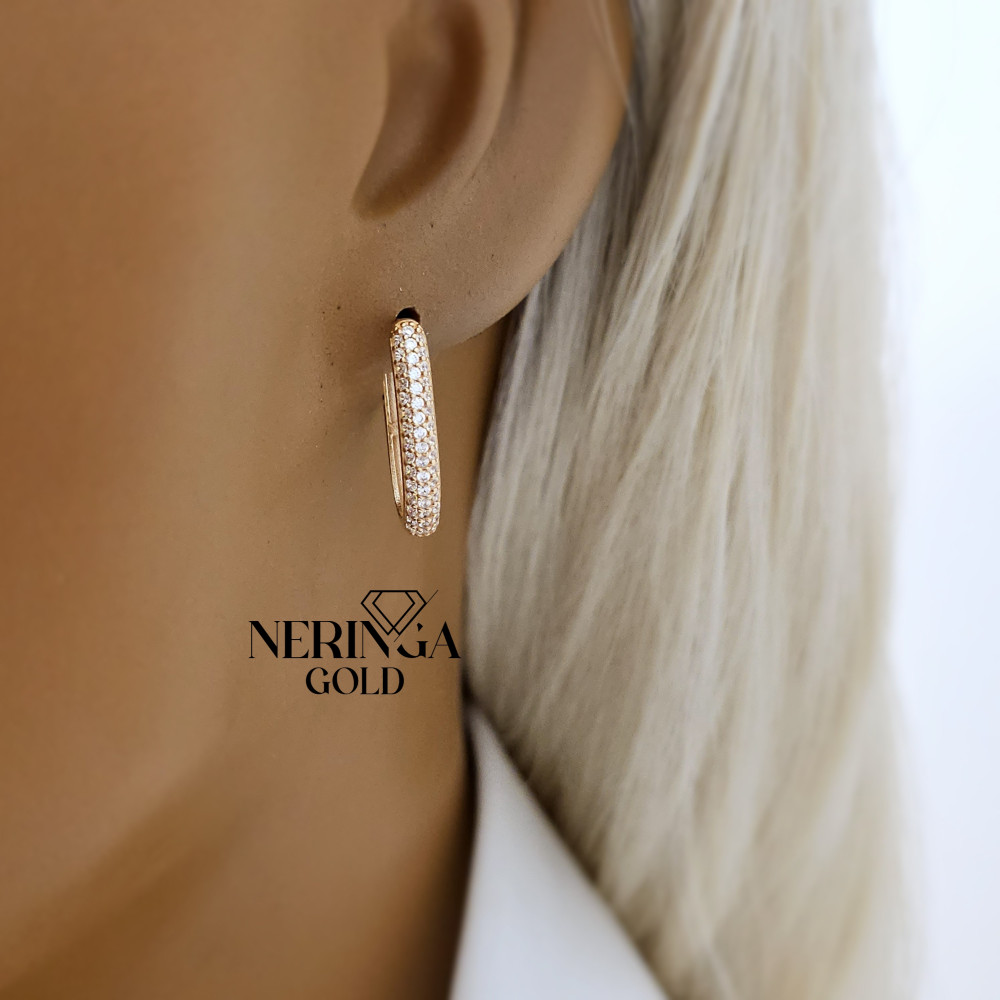Rose gold earring #67824