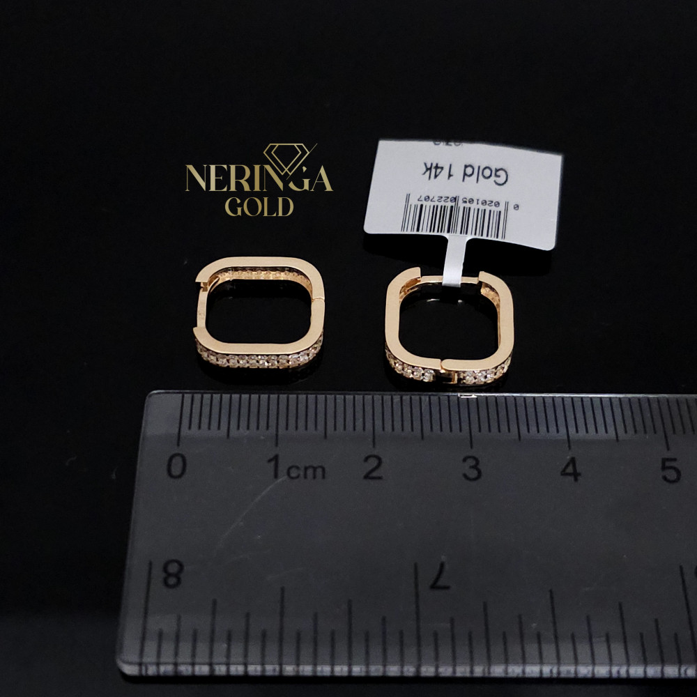 Rose gold earring #67825