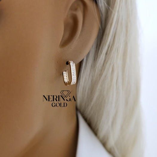 Rose gold earring #67825