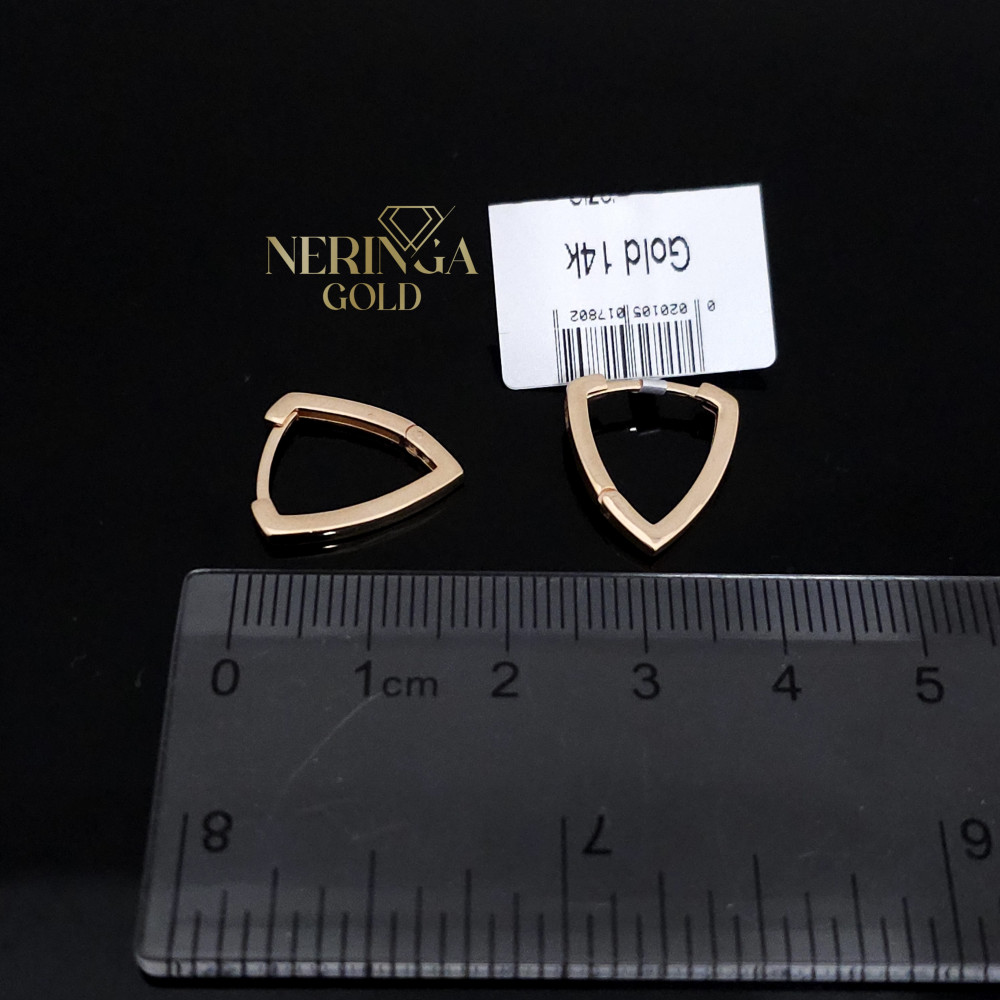 Rose gold earring #67831